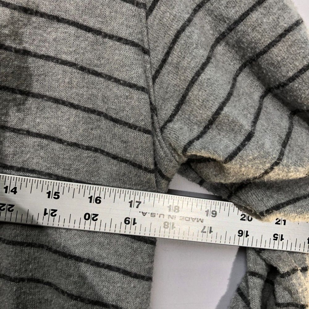 Sundry Gray Stripped Full Zip Hoodie w Kangaroo Pockets Medium - Picture 9 of 9